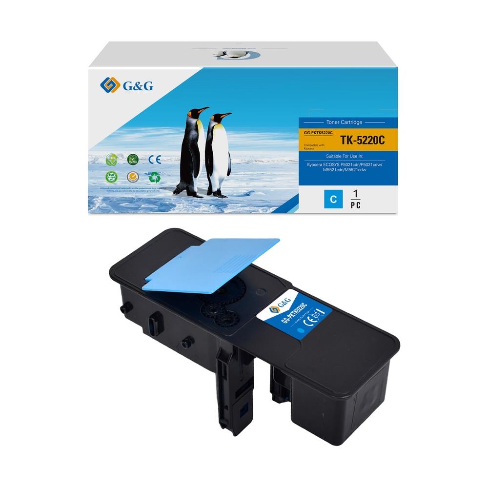 Toner Laserjet TK-5220 Ciano con Capacità 1200 Pagine - Foto 1