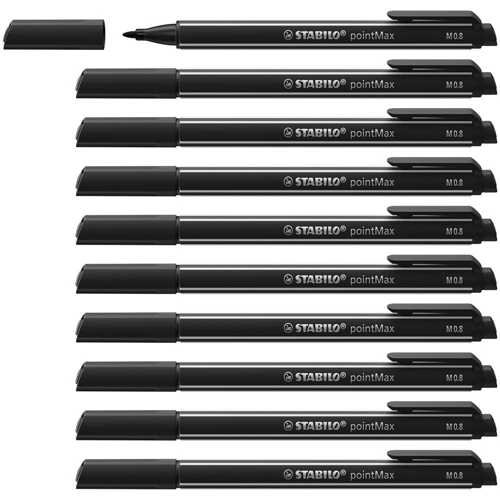 pointMax - Fineliner Premium - Confezione da 10 - Nero - Foto 1