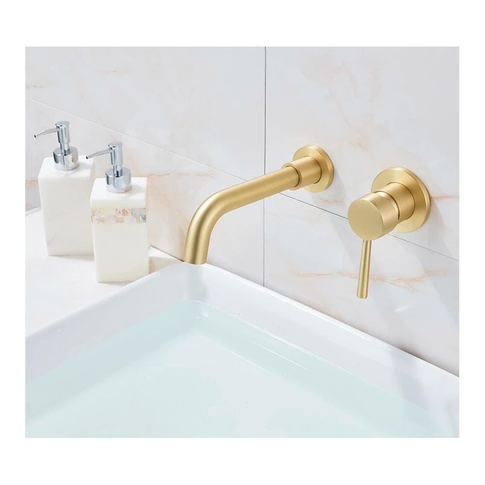 Rubinetto per lavabo da bagno, Blackswan, tipo M69.1, modello oro opaco, misura 20 cm - Foto 2