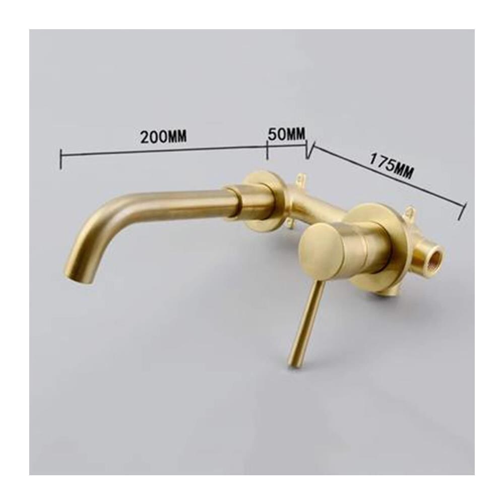 Rubinetto per lavabo da bagno, Blackswan, tipo M69.1, modello oro opaco, misura 20 cm - Foto 4