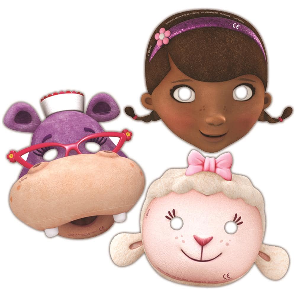 6 Mascherine Di Cartone Dottoressa Peluche Taglia Unica - Foto 1