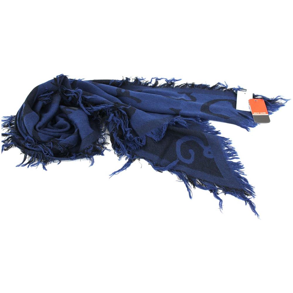 Sciarpa Uomo Loggata Jacquard Obliqua 3625 Navy - Foto 1