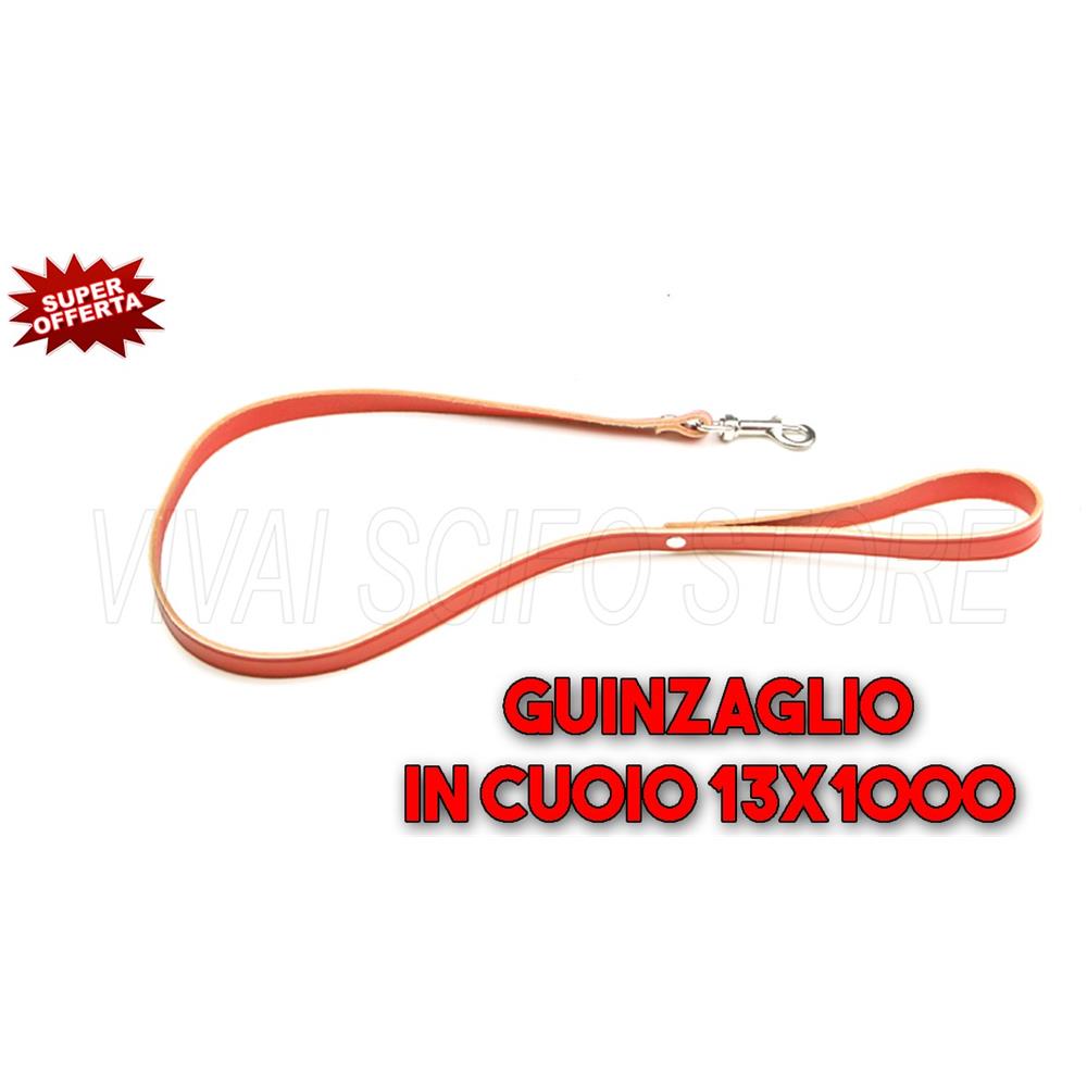 Guinzaglio In Cuoio In Cuoio Con Moschettone 13x1000 - Foto 2