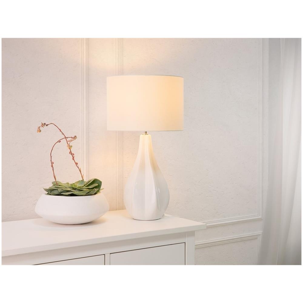 Lampada Da Tavolo Moderna In Colore Bianco Santee - Foto 2