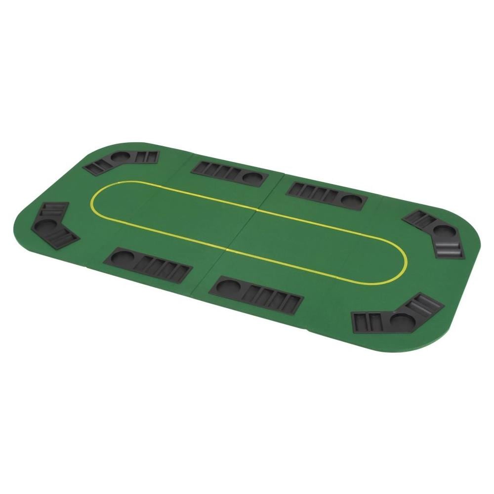 Tavolo da Poker Pieghevole in 4 8 Giocatori Rettangolare Verde - Foto 2