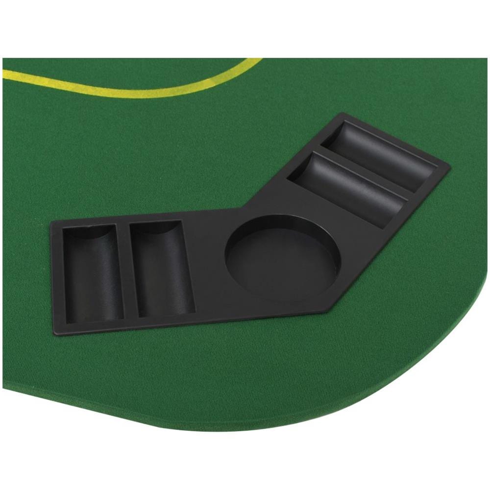 Tavolo da Poker Pieghevole in 4 8 Giocatori Rettangolare Verde - Foto 7