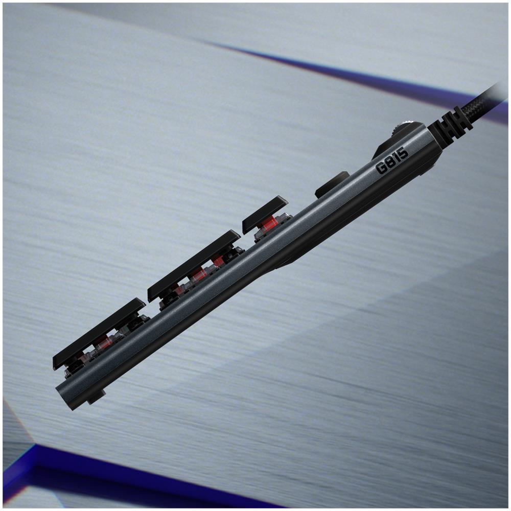 G G815 LIGHTSYNC RGB Mechanical Gaming Keyboard - GL Linear tastiera USB QWERTY Inglese Carbonio - Foto 2