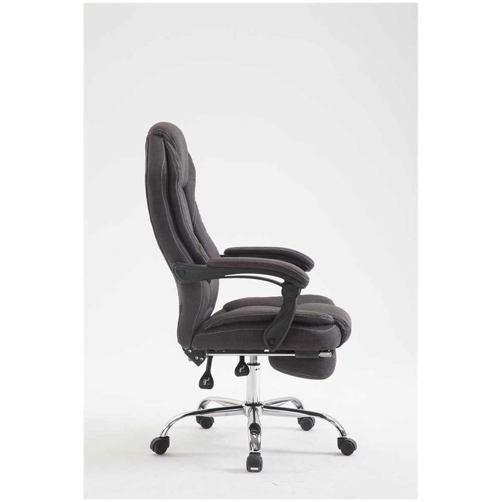 Poltrona Presidenziale Relax Castle - Sedia Ergonomica Imbottita con Poggiapiedi Estraibile I Poltrona Pc Regolabile e Reclinabile I Sedia Ufficio con Ruote, Carico Max 130 kg Grigio Scuro - Foto 5