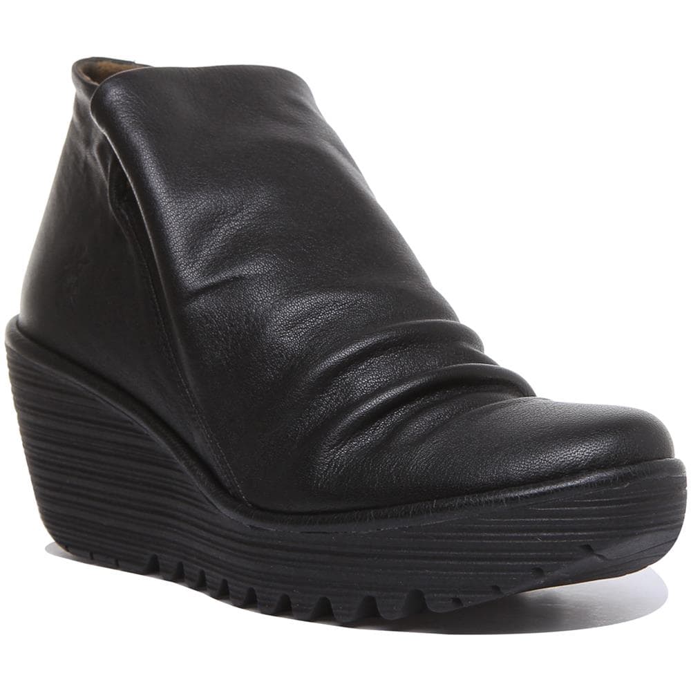Yip Wedge Sole Stivaletti In Nero Per Le Donne - Foto 1