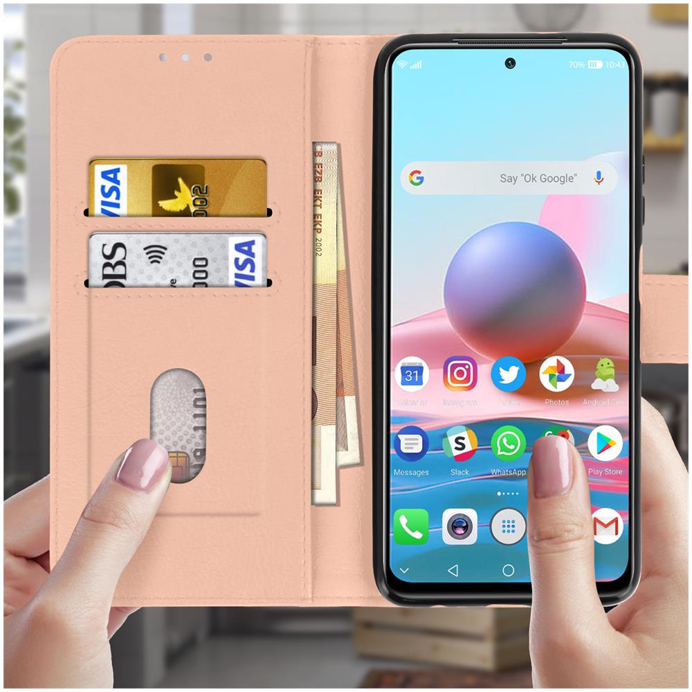 Custodia Per Xiaomi Redmi Note 10 / 10s Protezione Portacarte Supporto - Foto 4