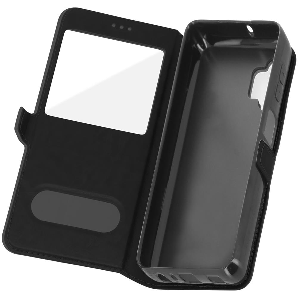 Custodia Per Samsung Galaxy A32 5g Doppia Finestra Cover Silicone Nero - Foto 1
