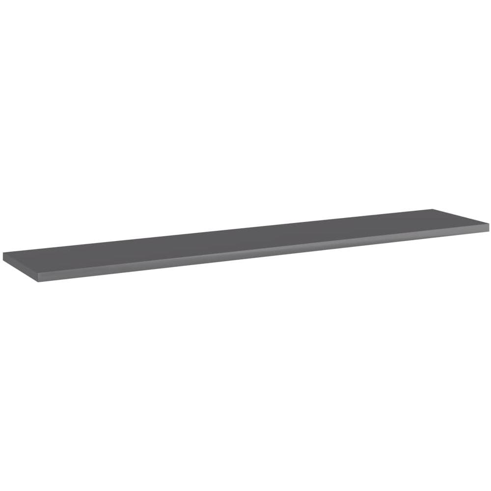 Ripiani per Libreria 4pz Grigio Lucido 100x20x1,5cm Multistrato - Foto 3
