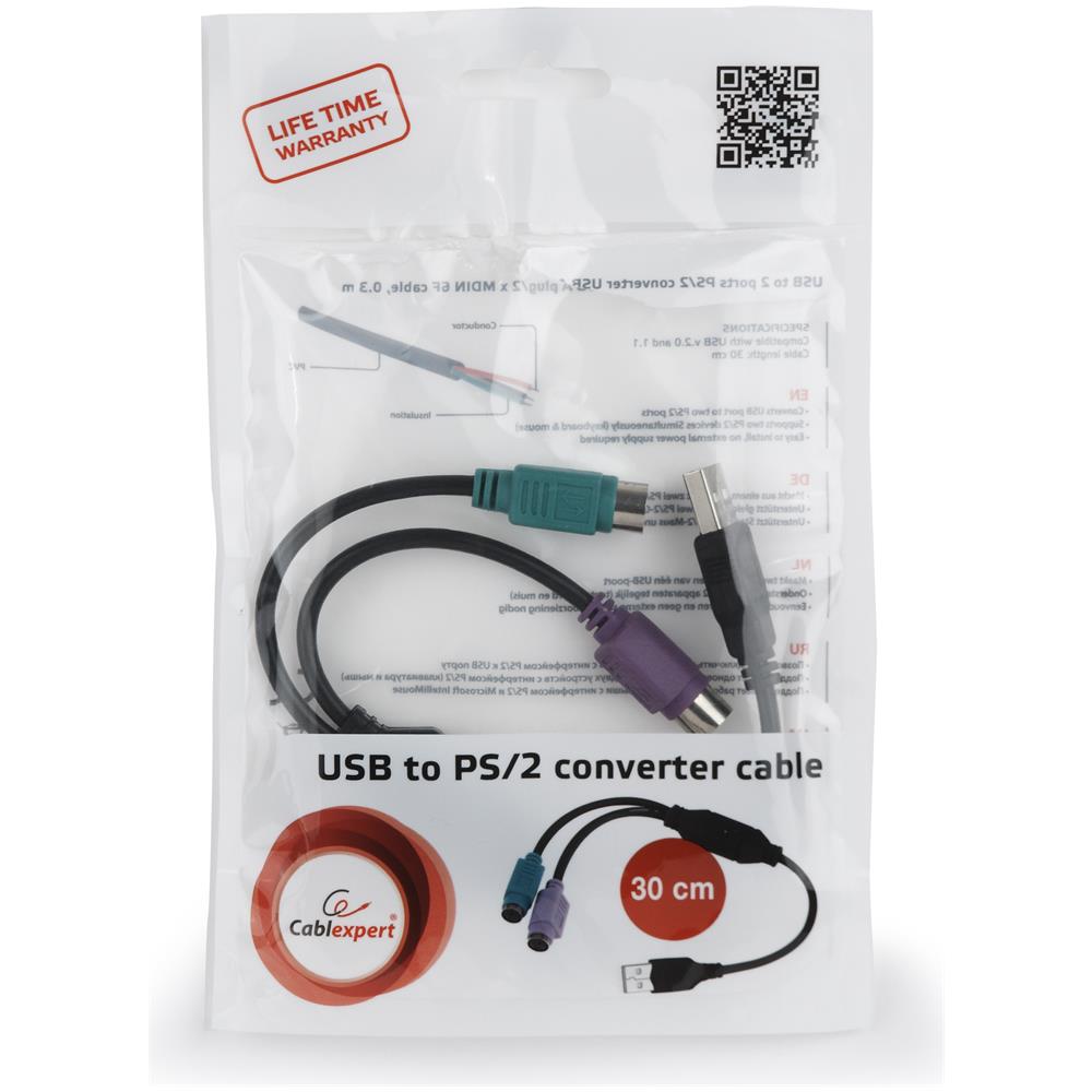 Adapter 2xPS2-> USB mouse + keyboard mDPM cavo di interfaccia e adattatore - Foto 2