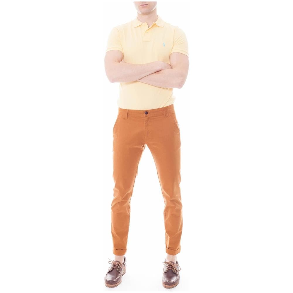Polo Uomo Slim Fit In Piqué Di Cotone Giallo - Foto 2