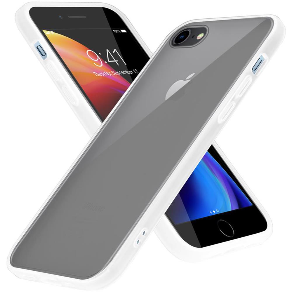 Cadorabo Custodia Compatibile Con Apple Iphone 6/6s 7/7s 8/8s In Transparente Opaco - Coperchio Protettivo Ibrido Con Interno In Silicone Tpu E Retro In Plastica Opaca - Foto 1