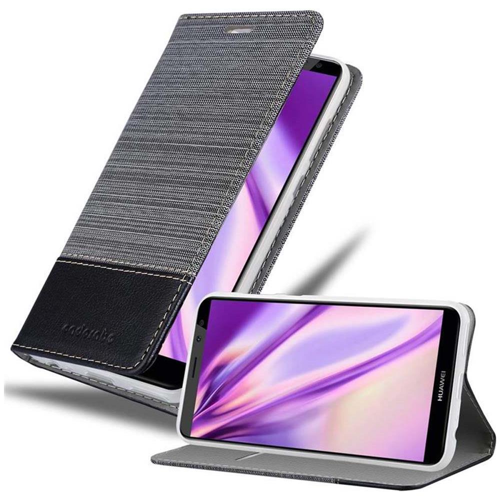 Custodia Compatibile Con Huawei Mate 10 Lite In Grigio Nero - Coperchio Protettiva Con Chiusura Magnetica, Funzione Stand E Tasca Per Le Carte - Foto 1