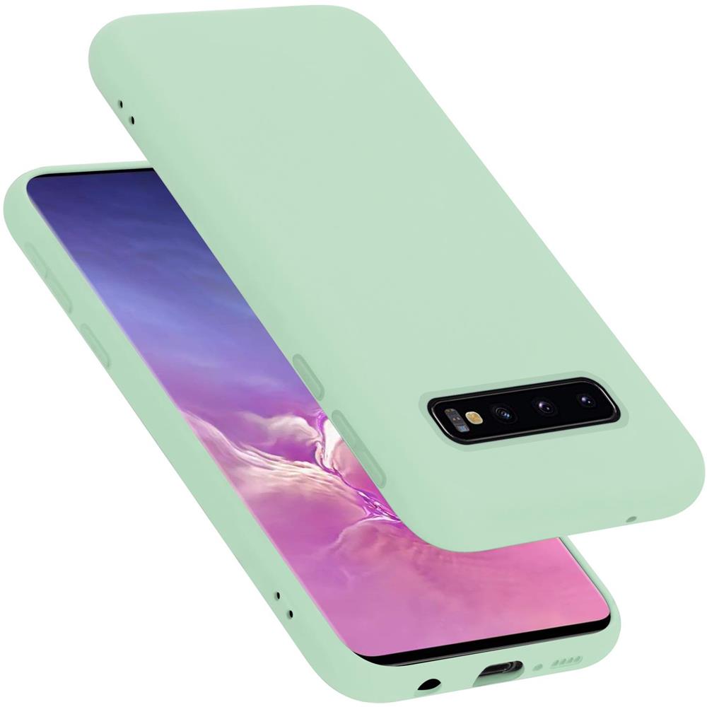 Custodia Compatibile Con Samsung Galaxy S10 In Liquid Verde Chiaro - Coperchio Protettivo In Silicone Tpu Flessibile - Foto 1
