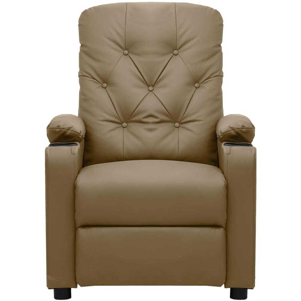 Poltrona Reclinabile Cappuccino In Similpelle - Foto 3