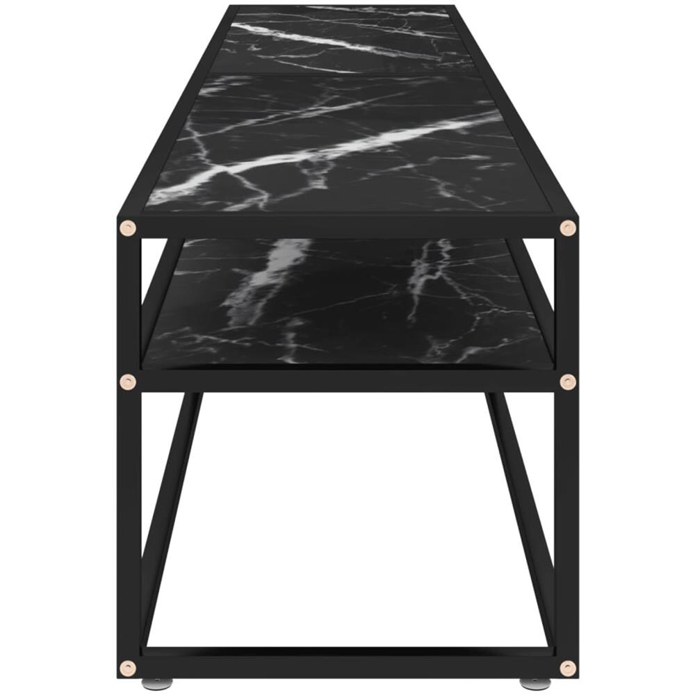 Mobile Porta TV Marmo Nero 180x40x40,5 cm in Vetro Temperato - Foto 2