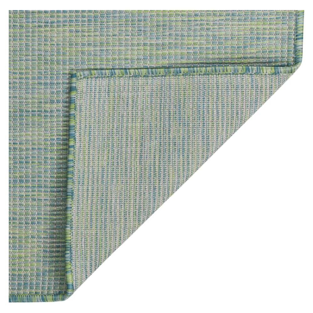 Tappeto Da Esterni A Tessitura Piatta 100x200 Cm Turchese - Foto 2
