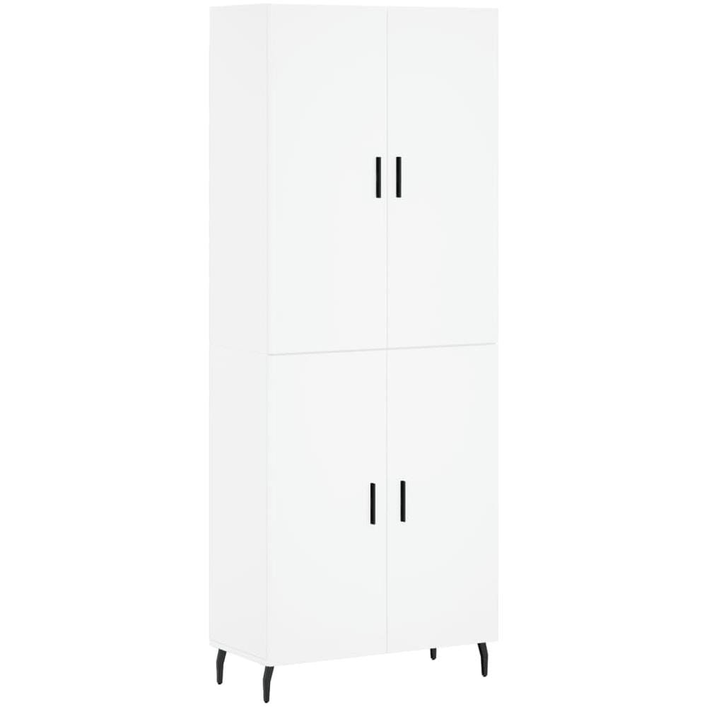 Credenza Bianca 69,5x34x180 Cm In Legno Multistrato - Foto 2