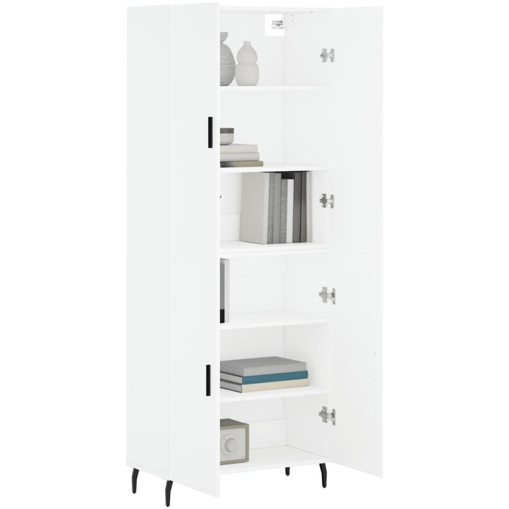 Credenza Bianca 69,5x34x180 Cm In Legno Multistrato - Foto 3