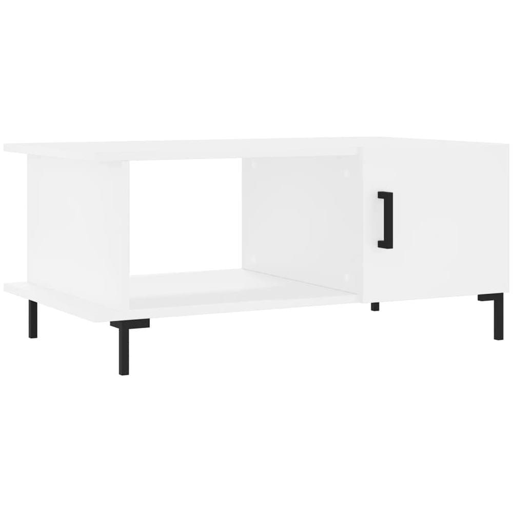 Tavolino Da Salotto Bianco 90x50x40 Cm In Legno Multistrato - Foto 2
