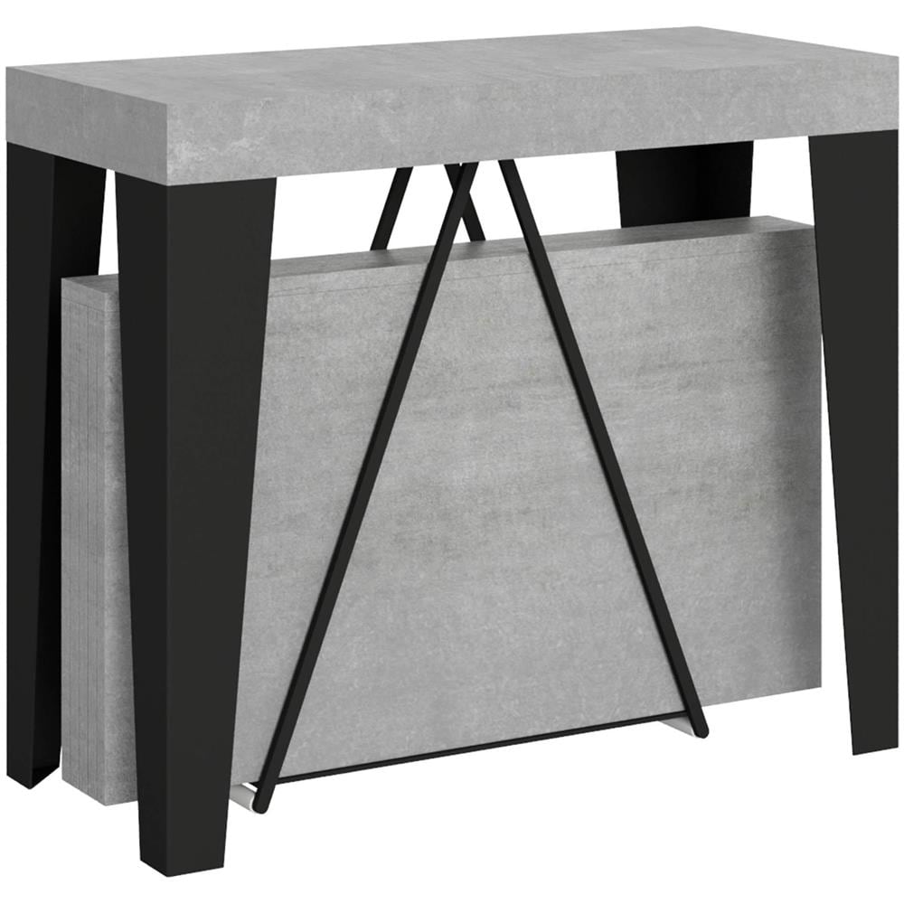 Consolle allungabile 90x40/300 cm Algo cemento telaio antracite - Foto 1