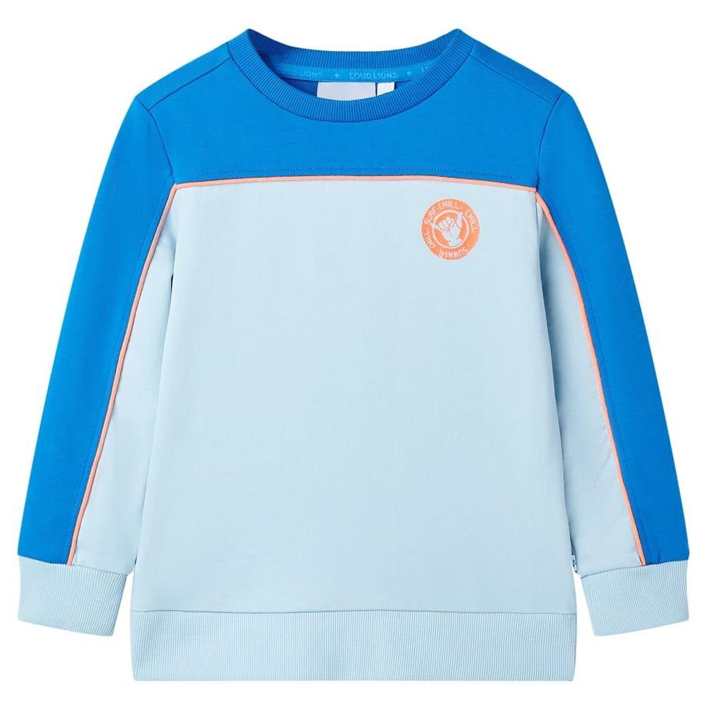 Felpa da Bambino Blu Brillante e Azzurro 116 - Foto 1