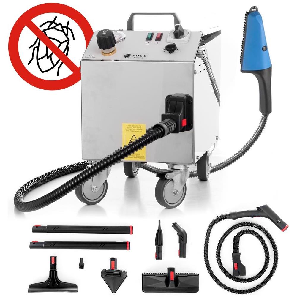 EOLO Lava Pavimenti LP01 3K SB200C RA V6 Vapore Secco 180 Gradi Pulizia Professionale Pulitore Potente Disinfetta Materassi Tappezzeria Macchina per Pulire Anticalcare Made in Italy Garanzia 5 Anni A++ - Foto 1