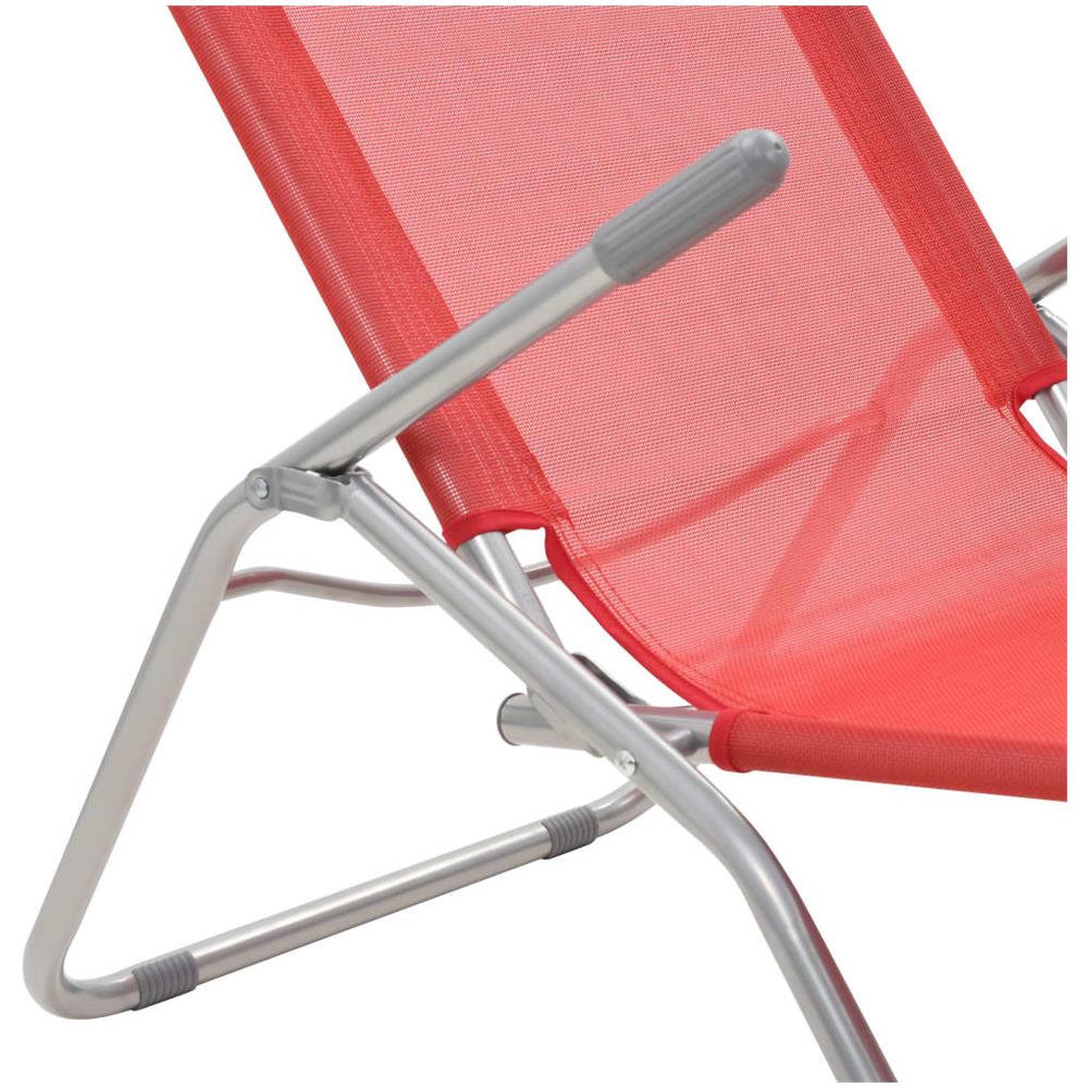 Lettini Prendisole Pieghevoli 2 Pz In Textilene Rosso - Foto 7