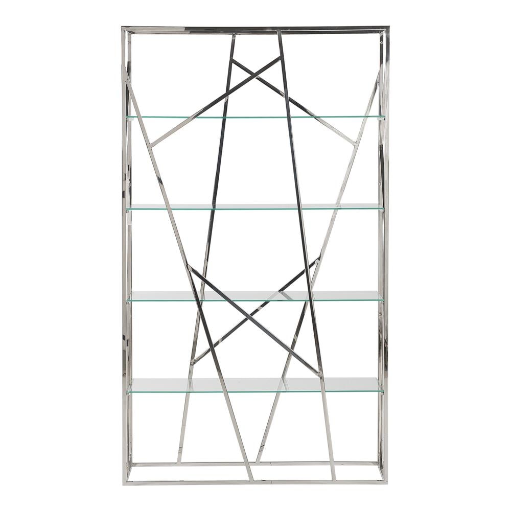 Scaffale A 4 Ripiani Metallo Color Argento Hoxie - Foto 2