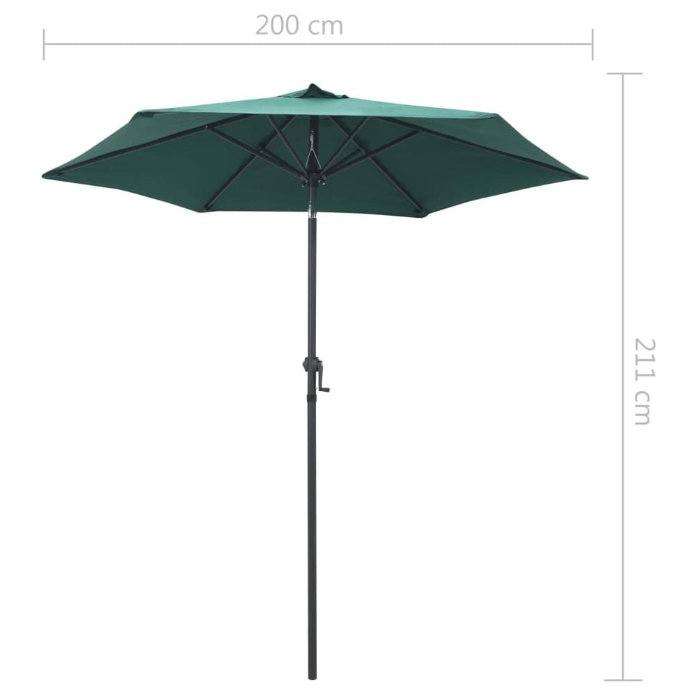 Ombrellone Verde 200x211 Cm In Alluminio - Foto 7