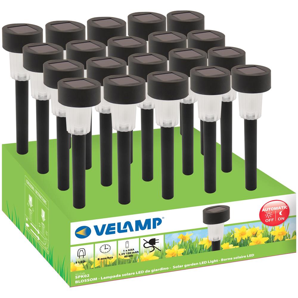 Torcia Led Picchetto Solare Da Giardino Blossom Plastica Nero - Foto 2