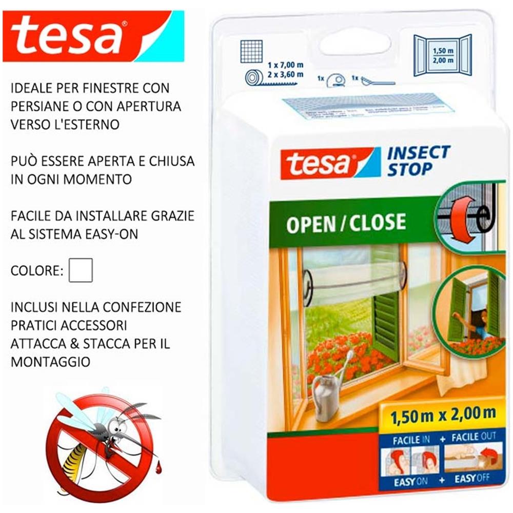 Zanzariera Apri-chiudi Mt. 1,50x2,00 Antracite Finestre + Persiane Fe 334075 - Foto 1