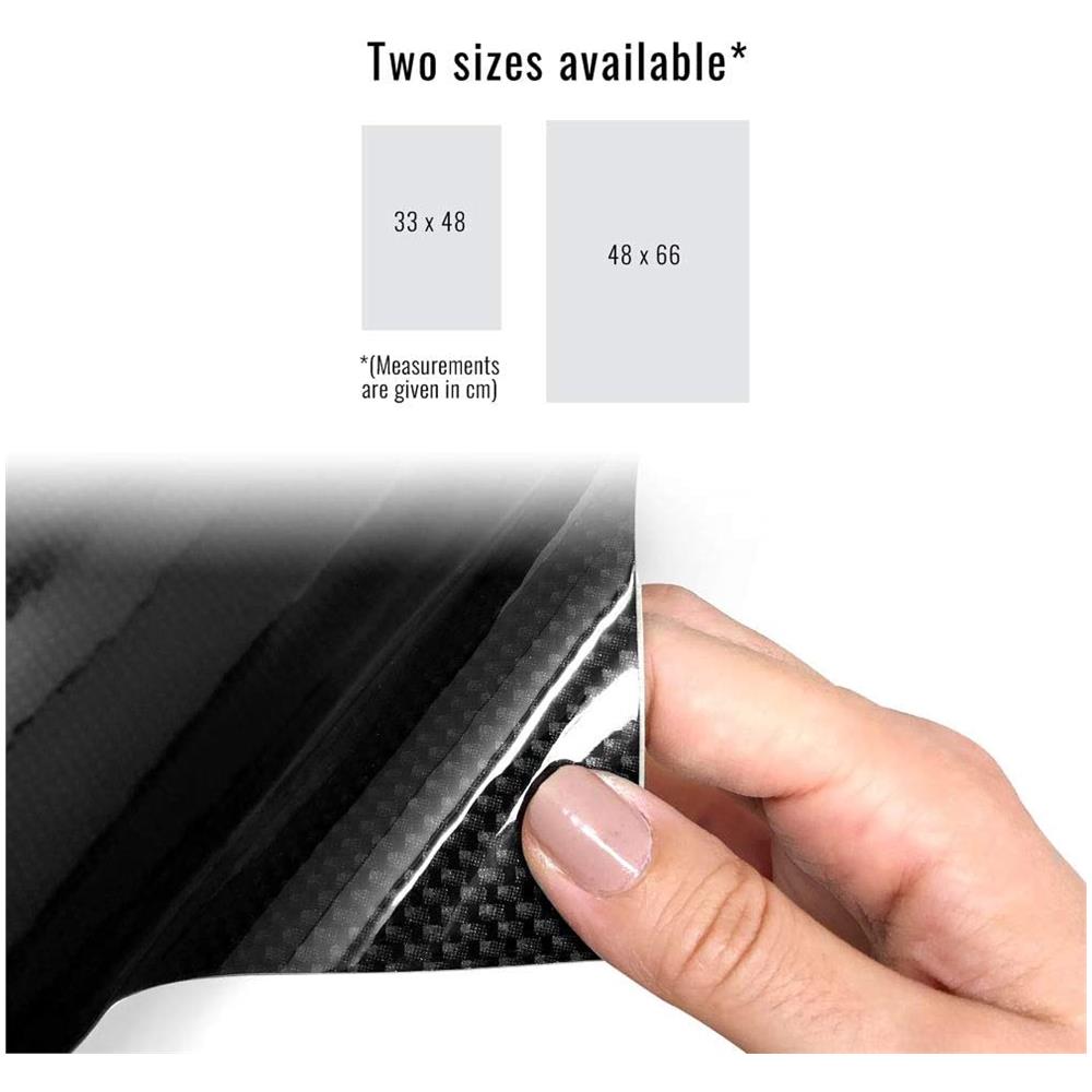 Foglio Pellicola Adesiva Per Plastiche, Carbonio, 48 X 66 Cm - Foto 2