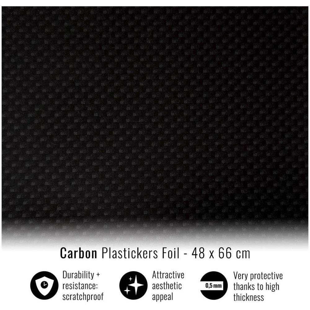 Foglio Pellicola Adesiva Per Plastiche, Carbonio, 48 X 66 Cm - Foto 5