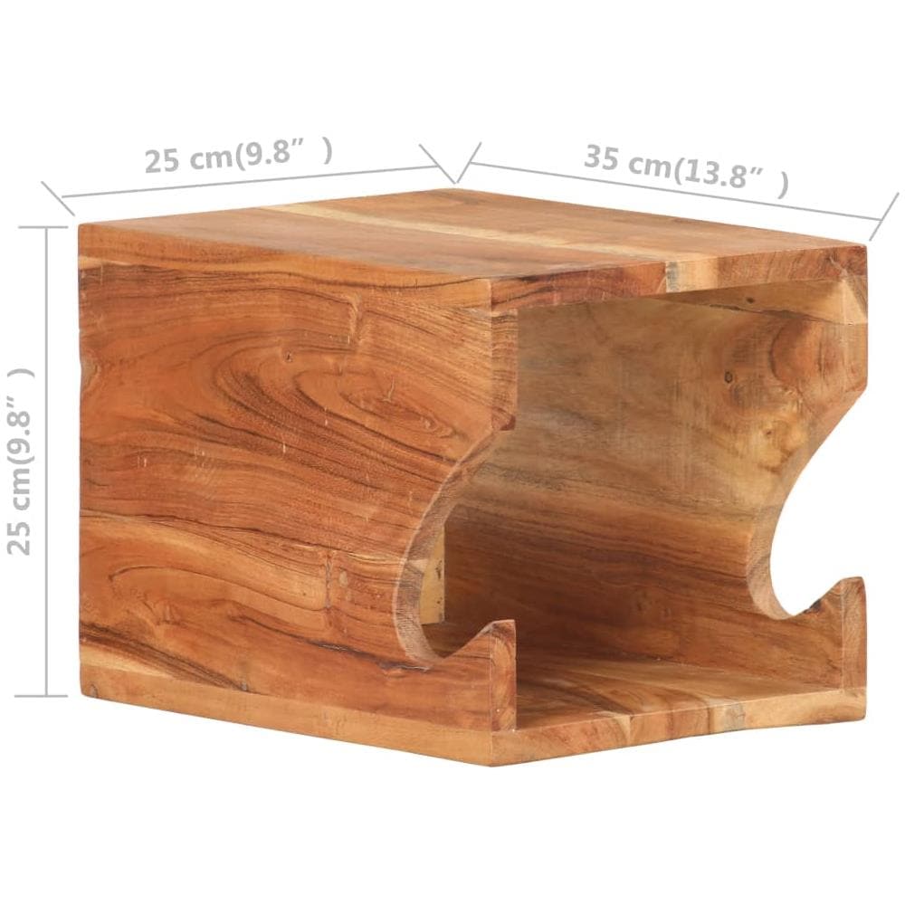 Supporto Bicicletta Da Parete 35x25x25 Cm In Legno Di Acacia - Foto 8