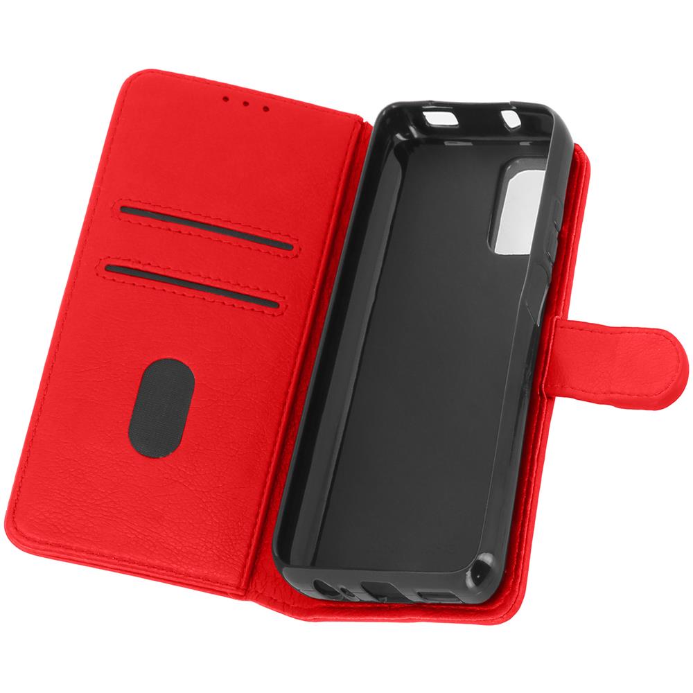 Custodia Xiaomi Redmi Note 10 / 10s Protezione Portacarte Supporto Rossa - Foto 1