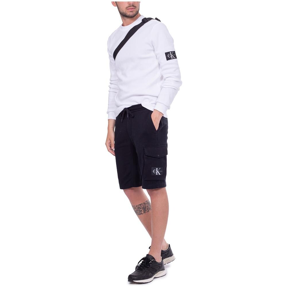 Bermuda Uomo In Felpa Con Patch Logo - Foto 2