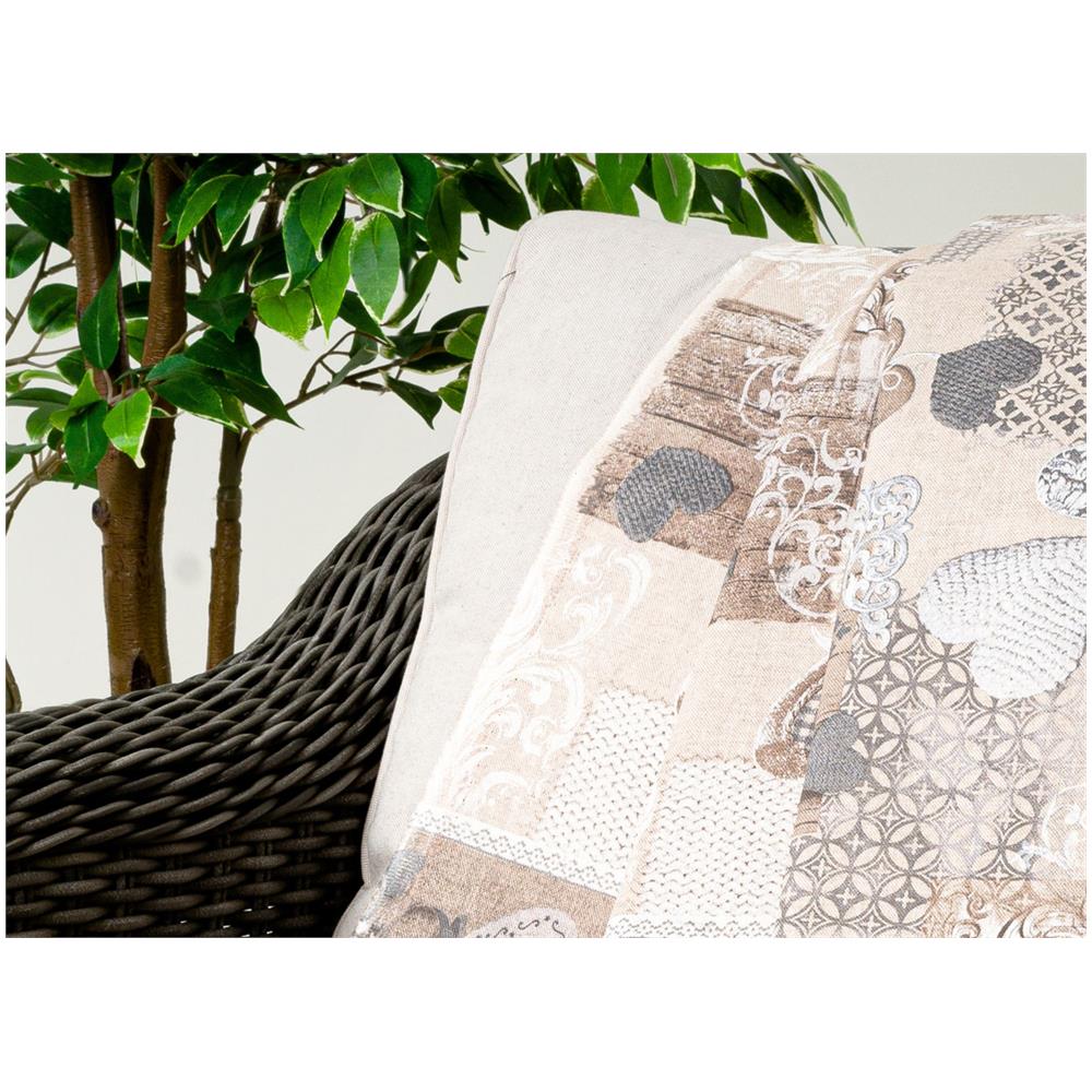 Telo Arredo Granfoulard Copritutto Cotone Made Italy Vari Disegni Arredatutto Copriletto Multiuso 2 Piazze Margot Beige - Foto 2