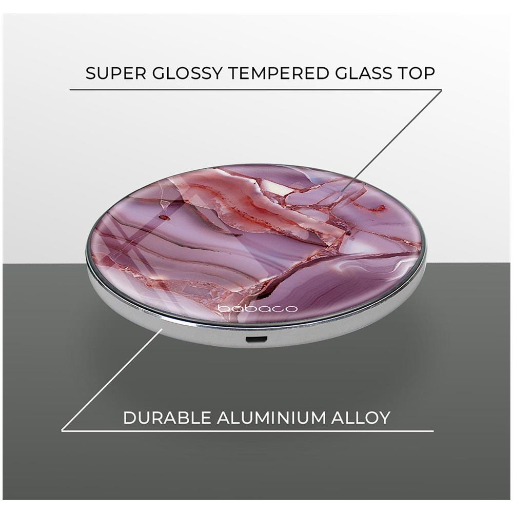 Caricabatterie Wireless 10w Vetro Premium Abstract 002 - Foto 2