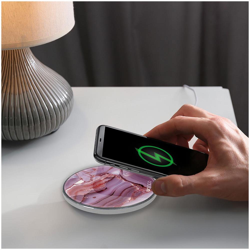 Caricabatterie Wireless 10w Vetro Premium Abstract 002 - Foto 8