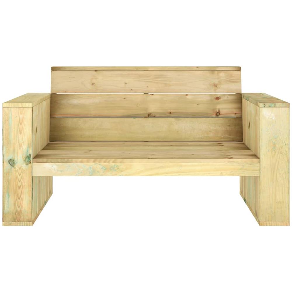 Panchina da Giardino 139 cm in Legno di Pino Impregnato - Foto 3