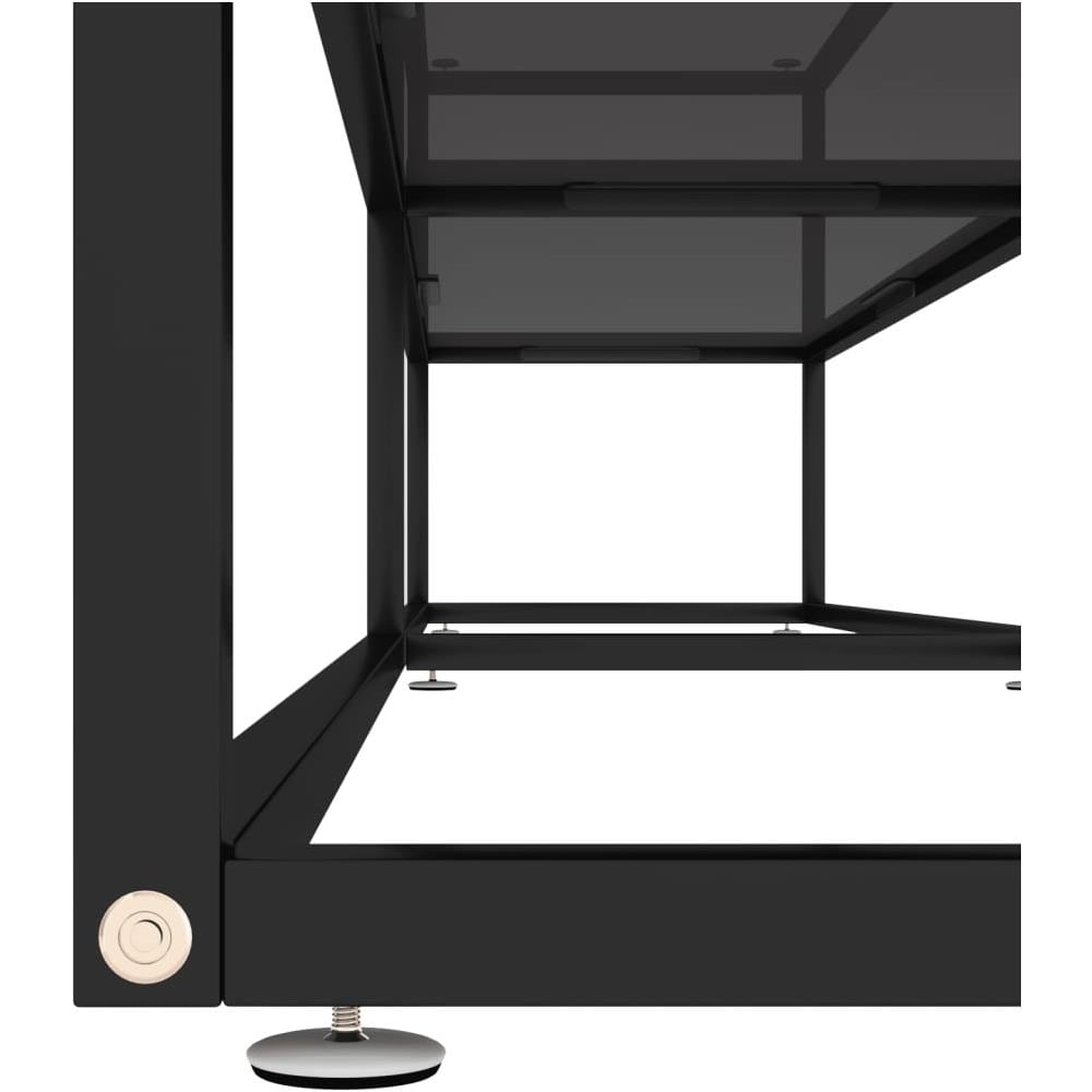 Mobile Porta Tv Nero 220x40x40,5 Cm In Vetro Temperato - Foto 5
