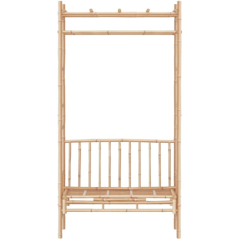 Panca da Giardino con Pergola 116 cm in Bambù - Foto 3