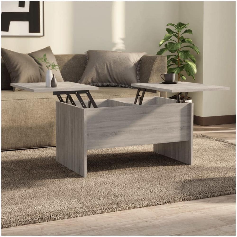 Tavolino Salotto Grigio Sonoma 80x50x42,5 Cm Legno Multistrato - Foto 1