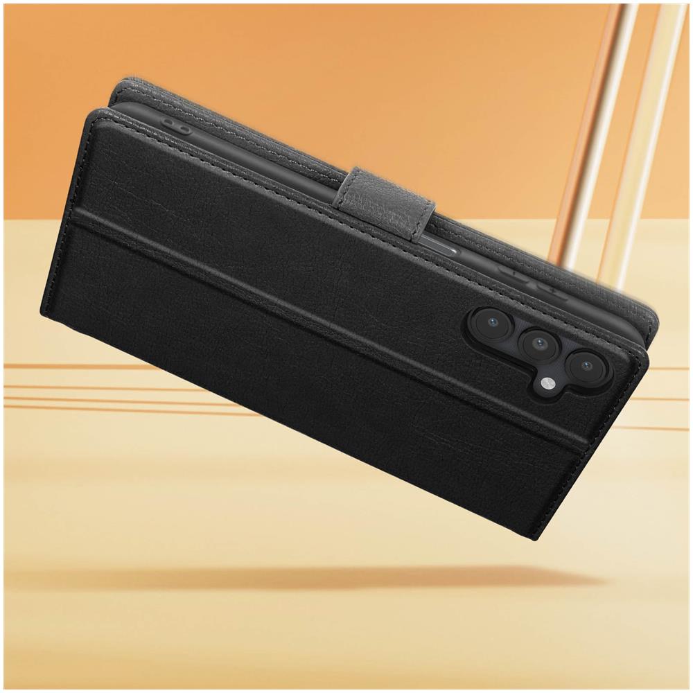 Custodia Per Samsung Galaxy A14 4g E 5g, Portacarte E Funzione Supporto Nera - Foto 5