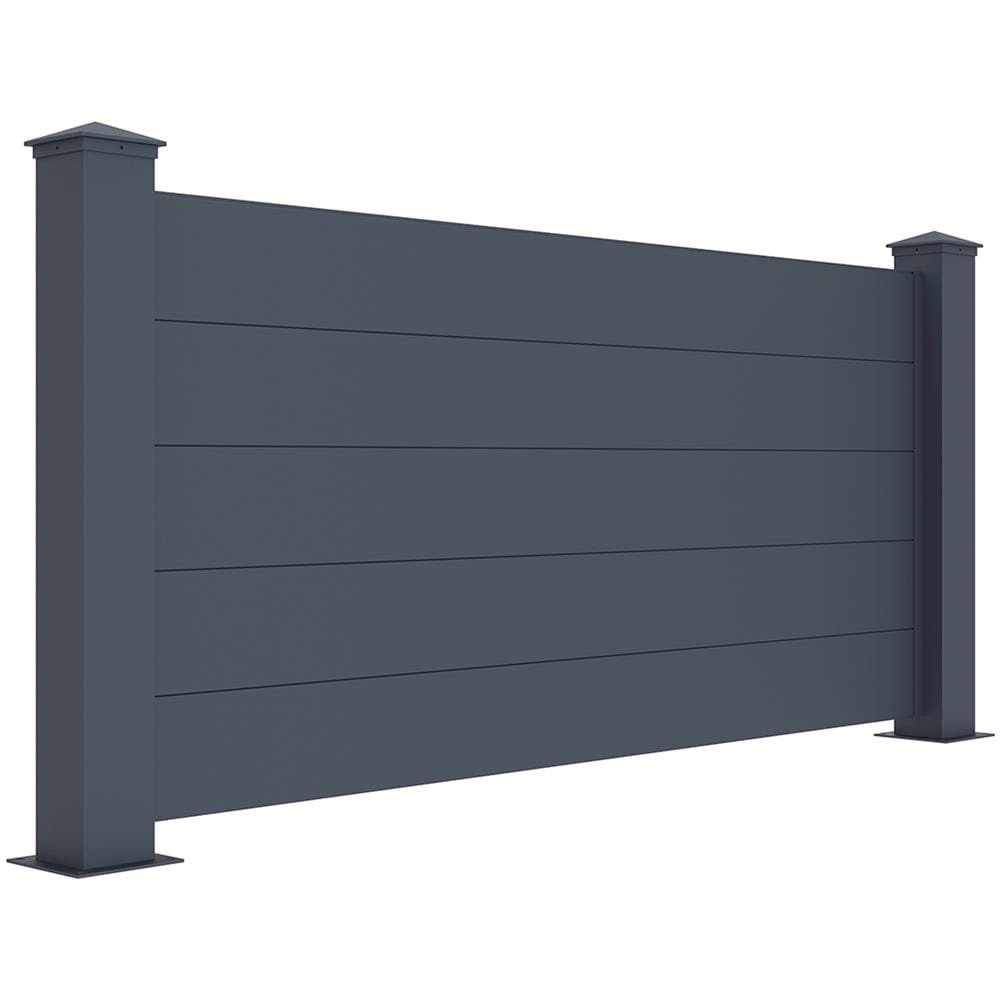 Recinzione In Alluminio Niesen 190h90 Grigio - Foto 2