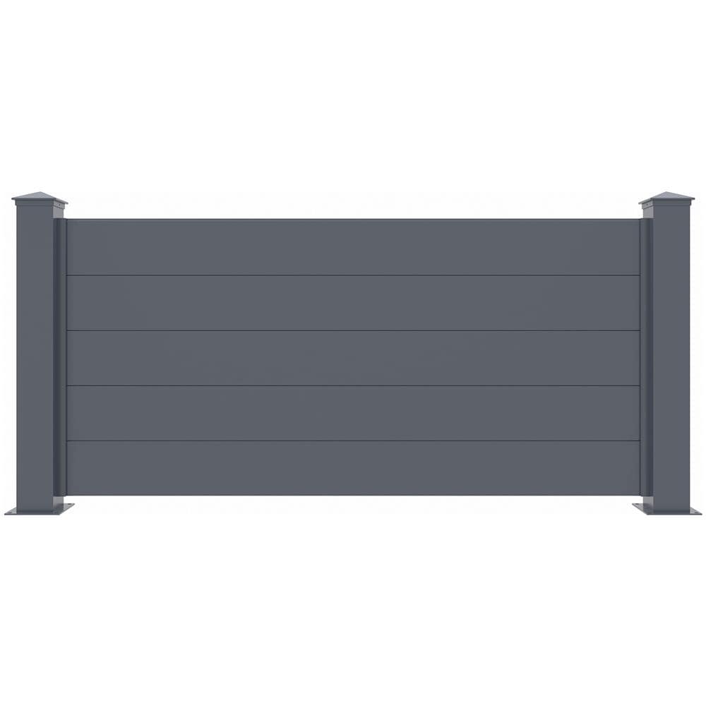 Recinzione In Alluminio Niesen 190h90 Grigio - Foto 1